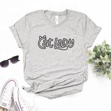 Cat Lady Print Women Tshirts Cotton Casual Funny t Shirt For Lady  Yong Top Tee Hipster 6 Color Drop Ship NA-804 2024 - buy cheap