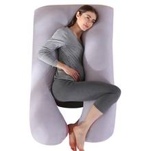 Подушка для сна для беременных женщин, хлопковая наволочка для тела, u-образные подушки для беременных, боковые шпалы для беременных, постельные принадлежности 2024 - купить недорого