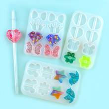 Straw Topper Resin Molds Straw Topper Attachment Silicone Molds Epoxy Resin Casting Mold Flower Heart Molds for Straws 2024 - buy cheap