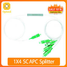 Conector de fibra óptica ftth 1m, 5 lâmpadas 1x4 alta qualidade plc/apc sm 0.9mm conector sc apc 1:4 2024 - compre barato