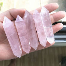 Rose quartz double wand points natural stones and minerals crystals healing reiki home decoration 2024 - buy cheap