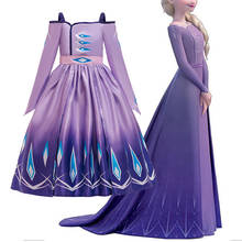 Disfraz de princesa Elsa 2 para niñas, disfraz de Anna y Elsa, para cumpleaños, reina de las Nieves, novedad de 2021 2024 - compra barato