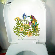 ZTTZDY 23.5×23CM Hand Drawn Cartoon Flowers Kids Room Wall Stickers Funny Bathroom Toilet Decor T2-1351 2024 - buy cheap