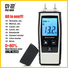 RZ Moisture Meter Digital Wood Moisture Meter 0-80% Wood Working Tester Measuring tool RZ660 2024 - buy cheap