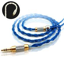 JCALLY Wear-resistant Golden Plated Braided Headphone Cable with B/C/MMCX Pin 2024 - buy cheap