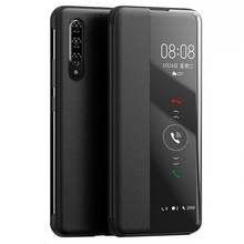 Для Huawei P30 P20 P10 Plus Pro Lite, кожаный чехол с умным окном, Оригинальный флип-кейс для Huawei Mate 20 X Mate 30 10 Pro, чехол для телефона 2024 - купить недорого