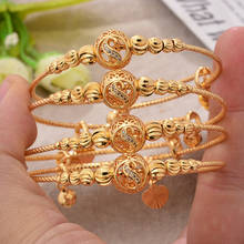 letter S Bracelet Gold Color Bangles For Women accessories Bride Wedding Bracelets indian/Ethiopian/France/Dubai Jewelry gifts 2024 - buy cheap