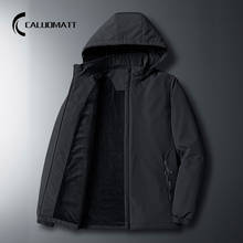 Parkas cálidas de terciopelo para hombre, chaqueta cortavientos con capucha a la moda, gruesa, informal, de algodón, acolchada, para exteriores, para invierno, 2021 2024 - compra barato