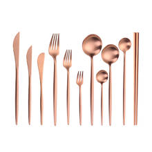 Steel Cutlery Set Rose Gold Spoon Forks Dessert Butter Knives Spoons Chopsticks Kitchen Spoon Fork Knife Set Western Dinnerware 2024 - buy cheap