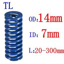 Muelle de troquel helicoidal de compresión, Od 14mm Id 7mm de longitud 20-60mm, carga de luz azul, estampado en espiral, gran oferta, 2 uds. 2024 - compra barato