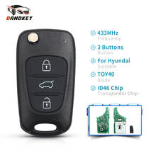 Dandkey For Hyundai I20 I30 IX35 Avante 433Mhz ID46 Chip 3 Buttons Flip Folding Car Remote Key Fob Uncut TOY40 Key Blade 2024 - buy cheap