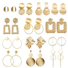 2019 Vintage Earrings Large for Women Statement Earrings Geometric Gold Metal Pendant Earrings Trend Fashion Jewelry 2024 - buy cheap
