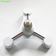 Frete grátis 2 pacote de plástico 3 em 1 e27 titular soquete conversor led pingente luminárias e27 lâmpadas acessórios adaptadores branco