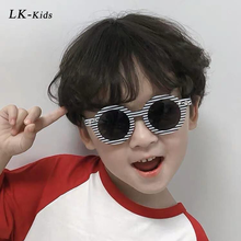 LongKeeper Trendy Kids Sunglasses Boys Girls Round Diamond Stripe Frame Sun Glasses Children UV400 Eyewears Shades Okulary 2024 - buy cheap