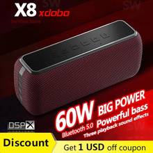 XDOBO X8 60W Portable Bluetooth Speaker Super Bass Column Full Range TWS Stereo Boombox Big Power Subwoofer Waterproof Soundbar 2024 - buy cheap