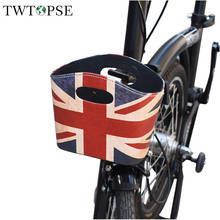 TWTOPSE Bike Bicycle Bag For Brompton Folding Bicycle Cycling Bicycle U-Basket Bag Union Jack Basket British Flag Accessory Part 2024 - buy cheap