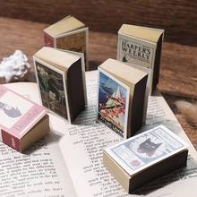 122 Sheets Mini Memo Pad Retro Matchbox Pattern Notebook Tearing Sticky Notepad Office School Stationery Supplies Kids Gifts 2022 - buy cheap