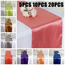 Hot Sale Satin Table Runner Wedding Tablecloth Runner For Banquet Event Party Home Decoration 2024 - buy cheap