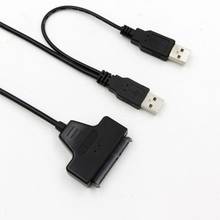 SATA к USB 2,0 к 7 + 15 22pin АДАПТЕРНЫЕ кабели Внешнее питание для 2,5 ''Ssd Hdd жесткий диск адаптер конвертер аксессуар 2024 - купить недорого