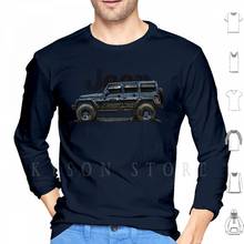 4dr Jk Unlimited-sudaderas con capucha de manga larga Rubicon Jk barro Jl Sketch Line Art Overland Offroad, 4x4 2024 - compra barato