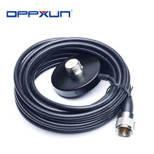 Oppxun walkie talkie rádio do carro dupla banda vhf uhf antena pl259 5m cabo coaxial base de montagem magnética e conector bnc SMA-F/m 2024 - compre barato