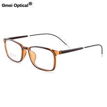 Gmei óculos de plástico flexível para homens, armações de óculos ultraleves tr90 para mulheres, óculos de prescrição para miopia, armação óptica m3003 2024 - compre barato