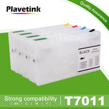 Plavetink 4 Cor Cartucho de Tinta Recarregáveis Para Epson WorkForce Pro WP-4000 T7011 WP-4500 WP-4015 WP-4025 WP 4000 4500 de Impressora 2024 - compre barato