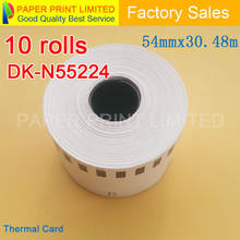 10 Refill Rolls Generic DK-N55224 Label Non-Adhesive 54mm*30.48M Continuous Compatible for Brother Label Printer DK-N5224 2024 - buy cheap