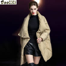 Boollili 2020 Fashion Women's Winter Down Jacket Long Coat 90% White Duck Down Jacket Plus Size Warm Puffy Parka Thick 2024 - buy cheap