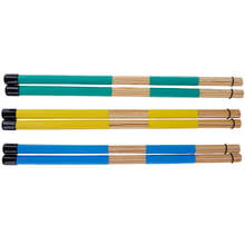 1 Pair Drum Sticks Hot Rods Bamboo Rubber Handle Drum Stick 19 Dowels Sturdy Drum Sticks 2024 - buy cheap