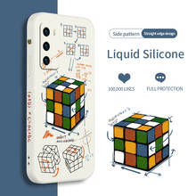 Capa de celular liquid com cubo, vários estilos, p40, p40 lite, p30, p20, mate 40, 40pro, 30, 20, pro lite, p smart 2021, y7a 2024 - compre barato