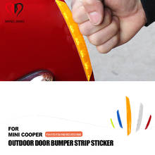 4pcs Car Accessories Outdoor Door Bumper Strip Sticker Reflective Sticker For mini cooper F54 F55 F56 F60 R55 R60 R53 Countryman 2024 - buy cheap