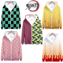 Demon Slayer Kimetsu No Yaiba Jackets Coat Hoodie Kamado Tanjirou Kamado Nezuko Sabito Casual Fashion Cosplay Hooded Sweatshirts 2024 - buy cheap