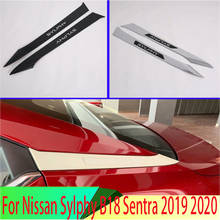 For Nissan Sylphy B18 Sentra 2019 2020 Car Accessories Side Door Rear View Window Spoiler Cover Trim Insert Garnish Bezel 2024 - buy cheap