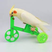 Juguete divertido de bicicleta para loros, suministros de entrenamiento para pájaros, accesorios interactivos educativos para periquito, cacatúa, Conure 2024 - compra barato