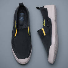 Monstceler Men's Canvas Shoes Spring Ribbon Stripe Designer Sneaker Men Breathable Loafers Autumn Vulcanize Slip-On Flats 2024 - buy cheap