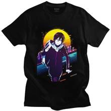 Camiseta manga noragami masculina de algodão puro, camiseta estampada legal do anime yato, manga curta, gráfica, merch 2024 - compre barato