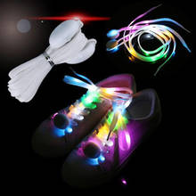 New 1 Pair  LED Sport Shoe Laces Luminous Shoelaces Glow Shoe Strings Round Flash Light Shoelaces No Tie Lazy Shoe Laces Party 2024 - buy cheap