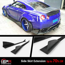 For Nissan GTR R35 TP-Style Glossy Finished Side Skirt Extension Exterior Body kits 2024 - buy cheap