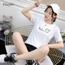 Fitaylor New Women T-shirt Casual Harajuku Love Printed Letter Tops Tee Summer Female T Shirt Short Sleeve Tshirt Women Clothing 2024 - buy cheap