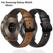 22 мм кожаный браслет для Samsung Galaxy Watch Active2 44 мм 46 мм для Gear S4 Band 22 мм подлинный ремешок для Huawei Watch 2 GT 2024 - купить недорого