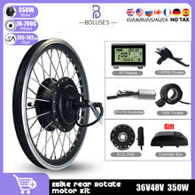 Kit de conversão bicicleta elétrica 36v48v350w rotação traseira roda hub motor brushless engrenagem withlcd3 display para ebike kit conversão 2024 - compre barato