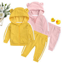 Conjunto de ropa para bebé, traje deportivo de dos piezas de manga larga con capucha para primavera y otoño, trajes informales de algodón para bebé 2024 - compra barato