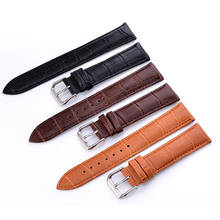 Pulseira de couro genuíno para relógio, 12 14 16 18 20 22mm, acessórios para relógio de alta qualidade, pulseira para relógio 2024 - compre barato