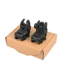 AR15 Tactical Flip up Front Rear Sight Set Polymer Folding Sight Windage Adjustment For 1913 Picatinny Rail handguards 2024 - buy cheap