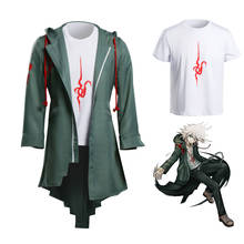 Conjunto de chaqueta y camiseta de Anime Super Danganronpa 2, Nagito Komaeda, Disfraces de Halloween para hombres y mujeres, ropa de Anime para adultos, pelucas 2024 - compra barato