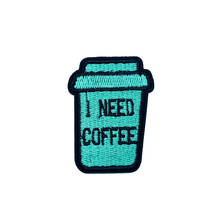 I NEED COFFEE 4X5cm Patch Sewing On Embroidered Applique Sewing Clothes Stickers Garment DIY Apparel Accessories 2024 - buy cheap