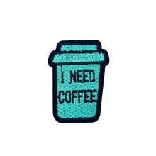 I NEED COFFEE-parche para coser en apliques bordados, pegatinas para ropa de costura, accesorios de ropa DIY, 4x5cm 2024 - compra barato