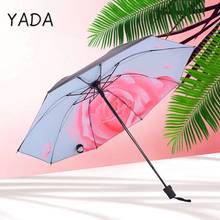 YADA-paraguas plegable con diseño de flores para mujer, sombrilla con diseño creativo de flores, Anti-UV, a prueba de lluvia, protección solar UV, YS200039 2024 - compra barato
