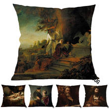 Rembrandt Harmenszoon van Rijn Painting art 45*45cm pillow case Cushion cover Hotel office bar car sofa pillow cushion covers 2024 - buy cheap